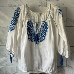 🪡 J.Crew Tassel Blouse